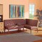 Baxton Studio Riordan Mid-Century Grey Fabric and Walnut Brown Finished Wood 2-PC Dining Nook Banquette Set 186-11355-Zoro - alternate 7